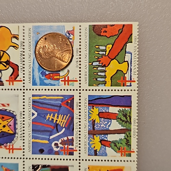 Christmas Seals American Lung Association National Art Education Assoc. 1980 - Picture 2 of 6